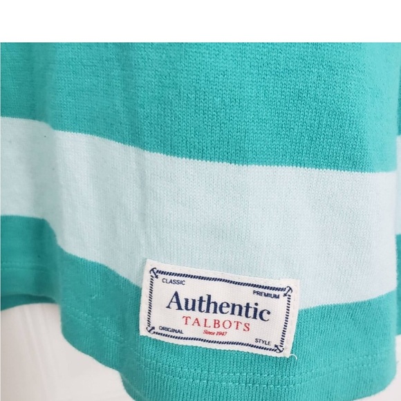 Talbots Ombre Orchid Striped Bateau Neck Top Large - Picture 9 of 11